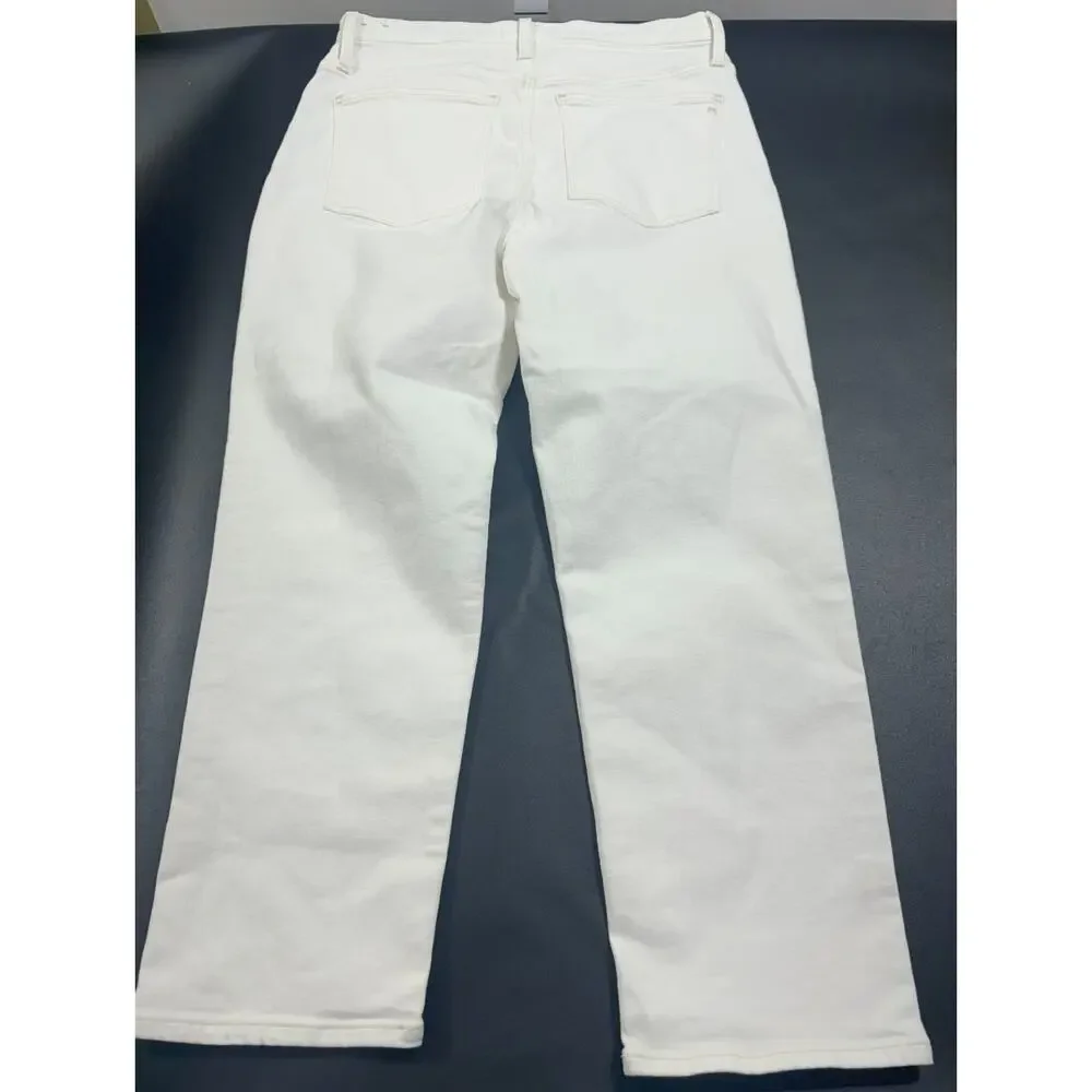 Madewell NWT Classic Straight Cropped Jeans in Tile White Size 31 MSRP‎ $128